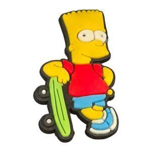 Shoe Charm 🌟 Bart Simpson Skateboard Skater TV Band Clog Shoe Jewelry